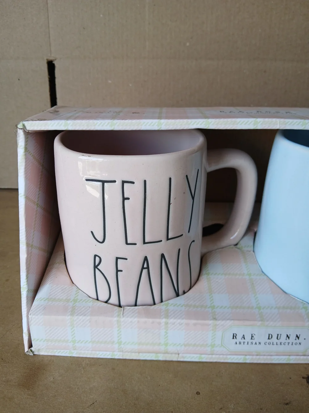 Rae Dunn 'Jelly Beans' Pink and Blue Stoneware Mug Set